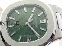 Nautilus 5711/1A 3KF 1:1 Best Edition Green Textured Dial on SS Bracelet A324 Super Clone V2