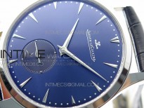 Master Ultra Thin Small Second SS ZF 1:1 Best Edition Blue Dial on Black Leather Strap A896