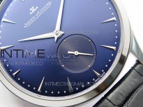 Master Ultra Thin Small Second SS ZF 1:1 Best Edition Blue Dial on Black Leather Strap A896