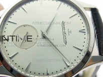 Master Ultra Thin Small Second SS ZF 1:1 Best Edition Silver Dial on Black Leather Strap A896