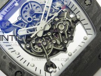 RM055 Real NTPT White Inner ZF 1:1 Best Edition Skeleton Dial on White Rubber Strap SEIKO Movement