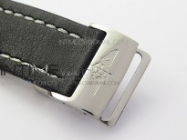 Navitimer 1 41mm SS B50 Black Dial on Black Leather Strap A7750