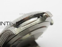 DateJust 41 126334 904 Full Paved Diamonds BP Best Edition Silver Dial Sticks Markers on Oyster Bracelet A2824