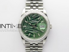 DateJust 36 SS 126284 BP 1:1 Best Edition New Green Dial on Jubilee Bracelet