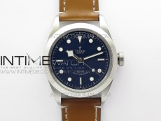 Black Bay 41 SS LF 1:1 Best Edition Blue Dial on Brown Leather Strap A2824