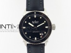 Fifty Fathoms Bathyscape Ti Case Ceramic Bezel GF 1:1 Best Edition Black Dial on Nylon Strap A1315