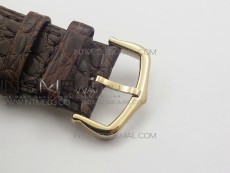 Ronde Solo de Cartier 36mm K11 RG/Dia 1:1 Best Edition White Dial on Black croco leather strap Ronda Quartz