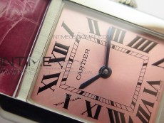 Tank Solo Ladies 25mm SS K11 1:1 Best Edition Pink Dial on Pink Croco Leather Strap Ronda Quartz