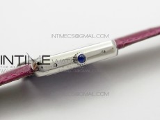 Tank Solo Ladies 25mm SS K11 1:1 Best Edition Pink Dial on Pink Croco Leather Strap Ronda Quartz