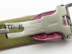 Tank Solo Ladies 25mm SS K11 1:1 Best Edition Pink Dial on Pink Croco Leather Strap Ronda Quartz