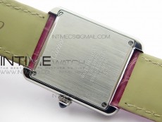 Tank Solo Ladies 25mm SS K11 1:1 Best Edition Pink Dial on Pink Croco Leather Strap Ronda Quartz