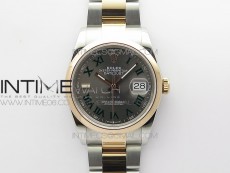 DateJust 36 SS/RG 126201 BP 1:1 Best Edition Gray Dial on Oyster Bracelet