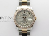 DateJust 36 SS/RG 126281 BP 1:1 Best Edition Silver/Gray Dial on Oyster Bracelet