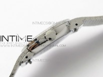 La D de dior Satine SS Case 8848F 1:1 Best Edition MOP Pink Dial on SS bracelet Swiss Quartz