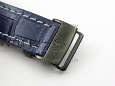 Super Ocean Heritage DLC Black Dial on Blue Leather Strap A2824
