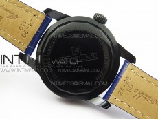 Super Ocean Heritage DLC Black Dial on Blue Leather Strap A2824