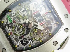 RM11-03 SS KVF 1:1 Best Edition Crystal Skeleton Dial on Red Racing Rubber Strap A7750
