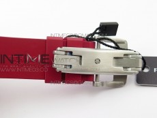 RM11-03 SS KVF 1:1 Best Edition Crystal Skeleton Dial on Red Racing Rubber Strap A7750
