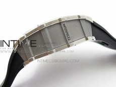 RM11-03 SS KVF 1:1 Best Edition Crystal Skeleton Dial on Black Racing Rubber Strap A7750