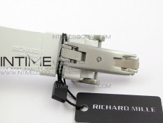 RM11-03 SS KVF 1:1 Best Edition Crystal Skeleton Dial on White Racing Rubber Strap A7750