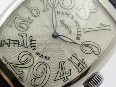 Crazy Hours Real Jumping Hour SS ABF White Dial White Markers on Black Leather Strap A23J