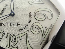 Crazy Hours Real Jumping Hour SS ABF White Dial White Markers on Black Leather Strap A23J