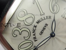 Crazy Hours Real Jumping Hour SS ABF White Dial White Markers on Black Leather Strap A23J