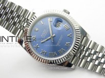 DateJust 41 126334 ZF 1:1 Best Edition 904L Steel Blue Dial Roman Marker on Jubilee Bracelet A2824