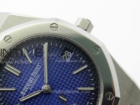 Royal Oak 39mm 15202IP SS ZF 1:1 Best Edition Blue Textured Dial on SS Bracelet A2121