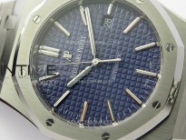 Royal Oak 41mm 15400 SS ZF 1:1 Best Edition Blue Textured Dial on SS Bracelet SA3120 Super Clone
