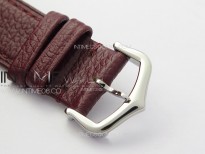Tank Louis Ladies 25mm SS/Crystal 8848F 1:1 Best Edition White Dial on Dark Red Leather Strap Ronda Quartz