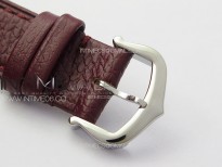 Tank Louis Ladies 22mm SS/Crystal 8848F 1:1 Best Edition White Dial on Dark Red Leather Strap Ronda Quartz