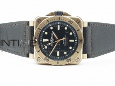 BR 03-92 Diver RG Black Dial on Rubber Strap MIYOTA 9015 (Free Rubber Strap)
