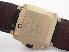 BR 03-92 Diver RG Black Dial on Rubber Strap MIYOTA 9015 (Free Rubber Strap)