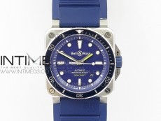BR 03-92 Diver SS OXF 1:1 Best Edition Blue Dial on Rubber Strap MIYOTA 9015 (Free Leather)