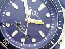 BR 03-92 Diver SS OXF 1:1 Best Edition Blue Dial on Rubber Strap MIYOTA 9015 (Free Leather)