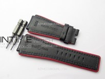 BR03-93 GMT SS B50 Black Dial on Black Leather Strap MIYOTA 9015 V2 (Free Leather Strap)