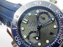 Seamaster 300M Chrono SS OMF 1:1 Best Edition Gray Dial on Blue Rubber Strap A9900