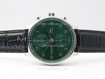 Portuguese Chrono IW371615 ZF 1:1 Best Edition Green Dial on Black Leather Strap A69355