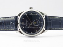 Master Moonphase SS APSF 1:1 Best Edition Blue Diamonds Dial on Blue Leather Strap AL899