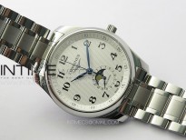 Master Moonphase SS APSF 1:1 Best Edition White Numeral Dial on SS Bracelet AL899