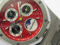Royal Oak 41mm Complicated 26574 SS APSF 1:1 Best Edition Red Dial on SS Bracelet A5134 (CHS) V2