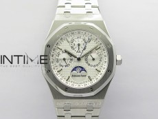 Royal Oak 41mm Complicated 26574 SS APSF1:1 Best Edition White Dial on SS Bracelet A5134
