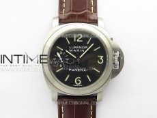 PAM177 Titanium HW 1:1 Best Edition on Black Leather Strap A6794
