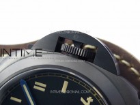 PAM779 DLC T HWF 1:1 Best Edition on Black ASSO Leather Strap A6497