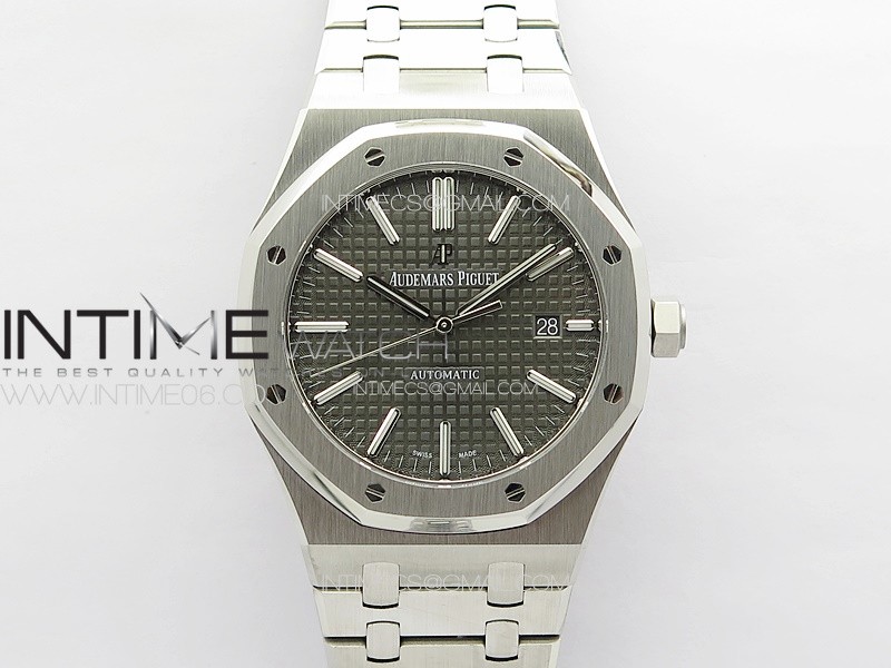 Royal Oak 41mm 15400 SS APSF 1:1 Best Edition Gray Textured Dial on SS Bracelet A3120 Super Clone V3