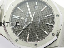 Royal Oak 41mm 15400 SS APSF 1:1 Best Edition Gray Textured Dial on SS Bracelet A3120 Super Clone