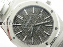 Royal Oak 41mm 15400 SS APSF 1:1 Best Edition Gray Textured Dial on SS Bracelet A3120 Super Clone