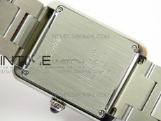 Tank Solo Ladies 25mm SS K11F 1:1 Best Edition White Dial on SS Bracelet Ronda Quartz