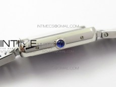 Tank Solo Ladies 25mm SS Diamond Bezel K11F 1:1 Best Edition White Dial on SS Bracelet Ronda Quartz
